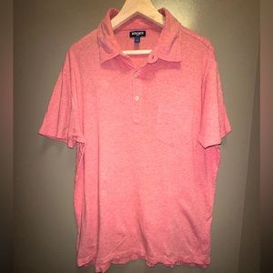 Bonobos Shirt Mens XL Red Striped Polo Performance Stretch Short Sleeve EUC